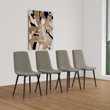 Modern Upholstered Dining Chairs With Cushion Seat And Sturdy Legs (Set of 4)