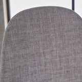Modern Minimalist Fabric Dining Chair With Iron Legs