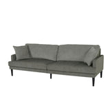 Contemporary 3 Seater Sofa With Plush Upholstery - Gray