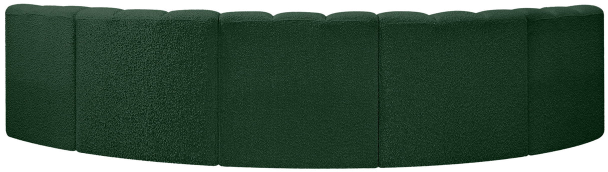 Arc - Boucle Fabric 5 Piece U-Shaped Modular Sofa
