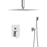 Dual Shower Head System With Ceiling Mount And Rough In Valve