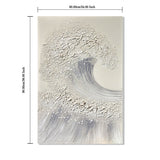Ocean Wave Wall Art, Textured Canvas Painting With Accents (Set of 2) - Sage Green+Gold