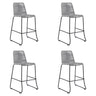 Shasta - 26" Outdoor Metal And Rope Stackable Barstool