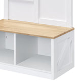 Melati - Hall Tree - Light Oak / White