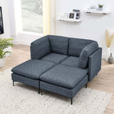 Upholstered Modular Sectional & Tall Legs