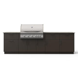 Blaze High Noon 10-Ft Outdoor Kitchen Island w/ 40-Inch LTE+ Propane Grill in Architectural Bronze w/ Keon Countertop