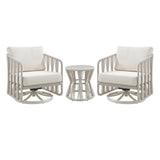 Breeze - Powder Coated Metal Outdoor Conversation Set With Cushions
