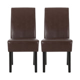 Contemporary Dining Chair With Rubberwood Legs (Set of 2)