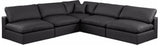 Comfy - 5 Piece Faux Leather Modular Corner Armless Sectional