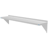 12" x 60" 18-Gauge Stainless-Steel Heavy Duty Wall Shelf, WMSH-1260.