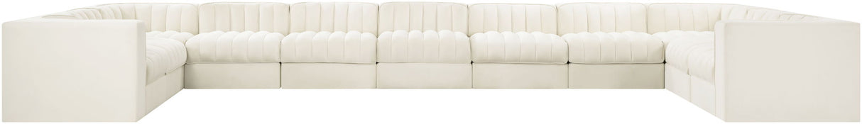 Rummi - Velvet Performance Fabric Upholstered 11 Piece Modular Sectional