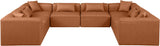 Cube - 8 Piece Modular Sectional - Cognac