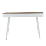 Harvey - Contemporary Desk - White Steel