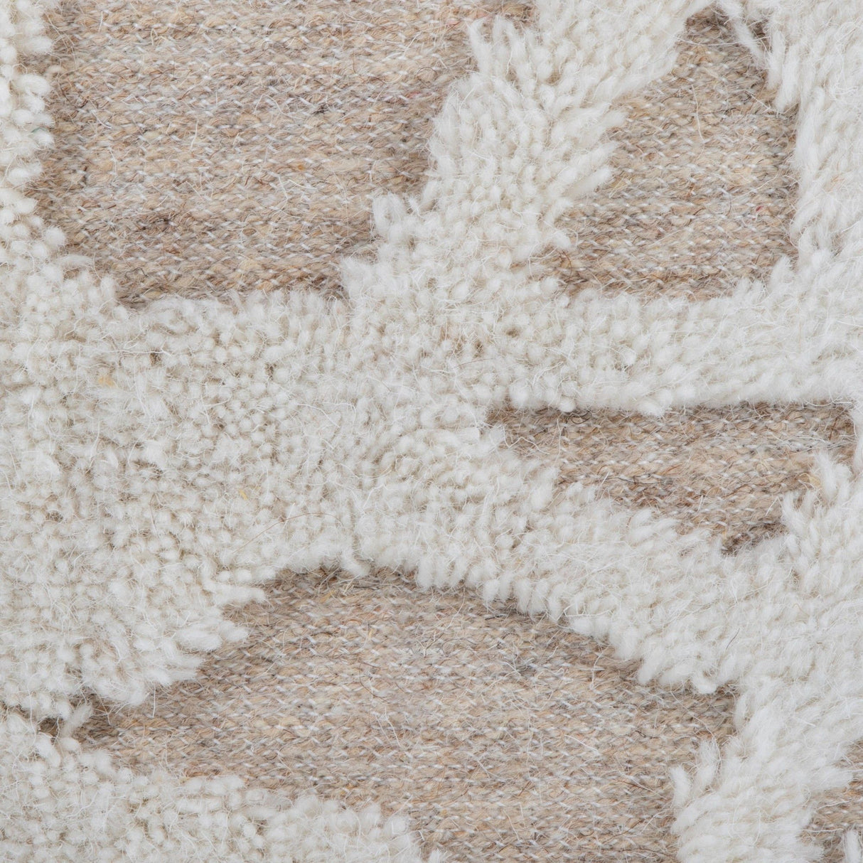 Tahoe - Shag Ottoman - Beige Acro Wool