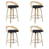 Sonia - Modern Swivel Counter Height Bar Stool - Patterned Oak Wood Finish