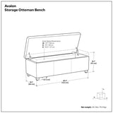 Avalon - Multifunctional Storage Ottoman Bench
