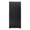 Fluted Kitchen Pantry Cabinet With 3 Keyboard Drawers & 6 Adjustable Door Shelves