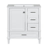 Bathroom Vanity, Modern Bathroom Cabinet With Sink Combo Set, Bathroom Storage Cabinet With A Soft Closing Door And 3 Drawers, Solid Wood Frame