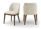 Valeo - Linen Textured Fabric Upholstered Dining Chair (Set of 2) - Painted Brown Base