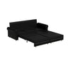 3 In 1 Convertible Sleeper Sofa With Nailhead Trim & Rolled Arm