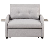 Versatile Pull Out Sofa Sleeper 3 In 1 With Wing Table & USB Charge, Compact Design
