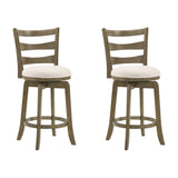 Melindra - Modern Farmhouse Swivel Wood Counter Height Kitchen Bar Stool