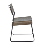 Dali - Chair - Black Metal And Espresso Wood (Set of 2)