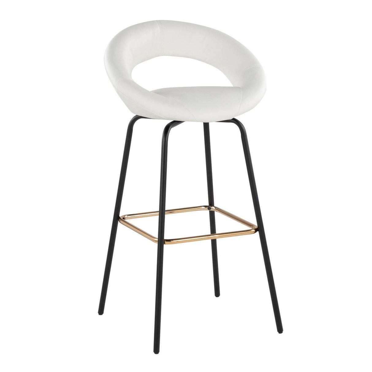 Posh - Fixed-Height Barstool (Set of 2) - Black Metal