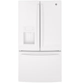 GE GFE26JGMWW - 36 in. 25.6 cu. ft. French Door Refrigerator with Ice & Water Dispenser - White