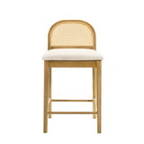 Lucio - Modern Farmhouse Wood Counter Height Kitchen Bar Stool