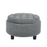 Storage Round Footstool Table Ottoman