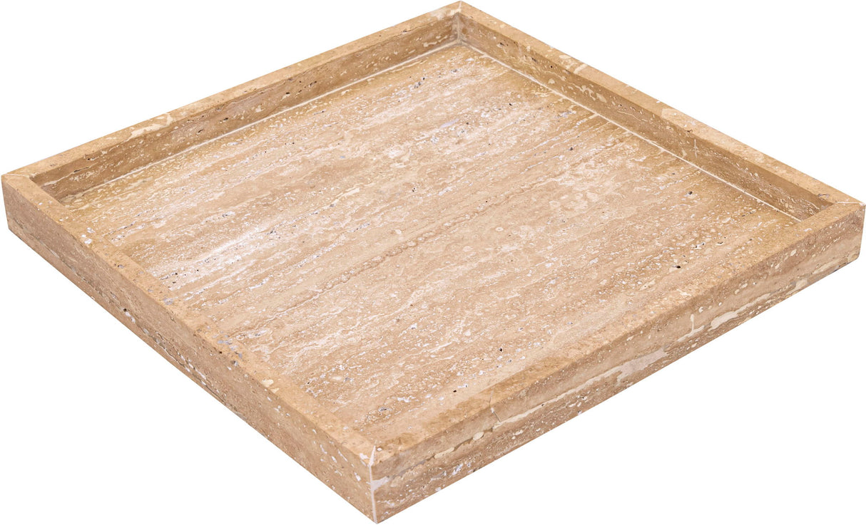 Barletta - Travertine Square Tray - Natural
