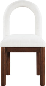 Conrad - Linen Dining Chair With Brown Legs