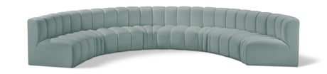 Arc - Faux Leather 8 Piece U-Shaped Modular Sofa