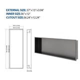 Stainless Steel Shower Niche With Seamless Design For Bathroom Storage