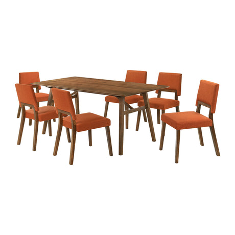 Channell - Walnut Wood Dining Table Set