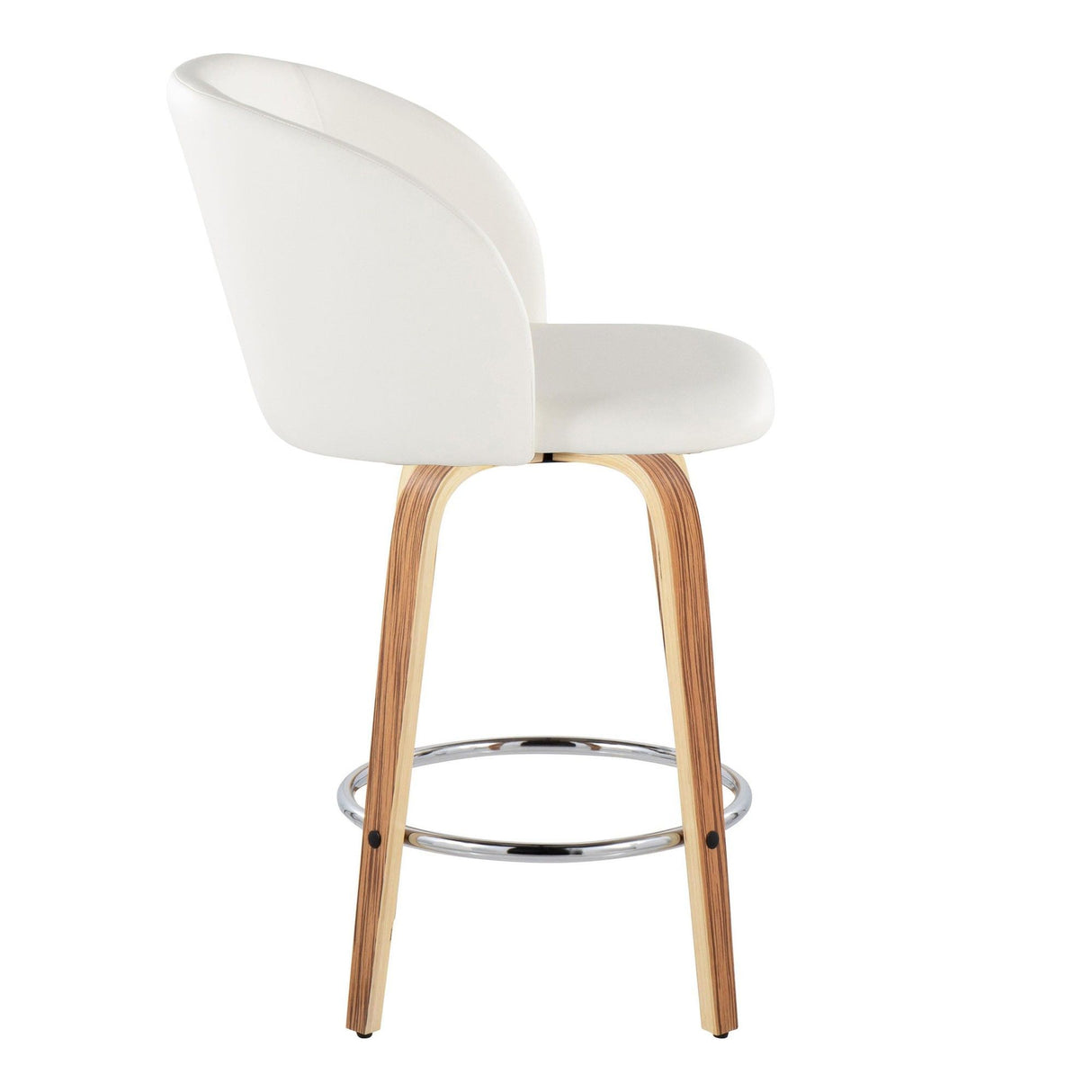 Fran - 35.5" Fixed-Height Counter Stool (Set of 2) - Zebra Wood