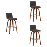 Vienna - 30" Swivel Bar Stool - Walnut Wood