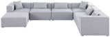 Cube - Linen 7 Piece Modular Sectional