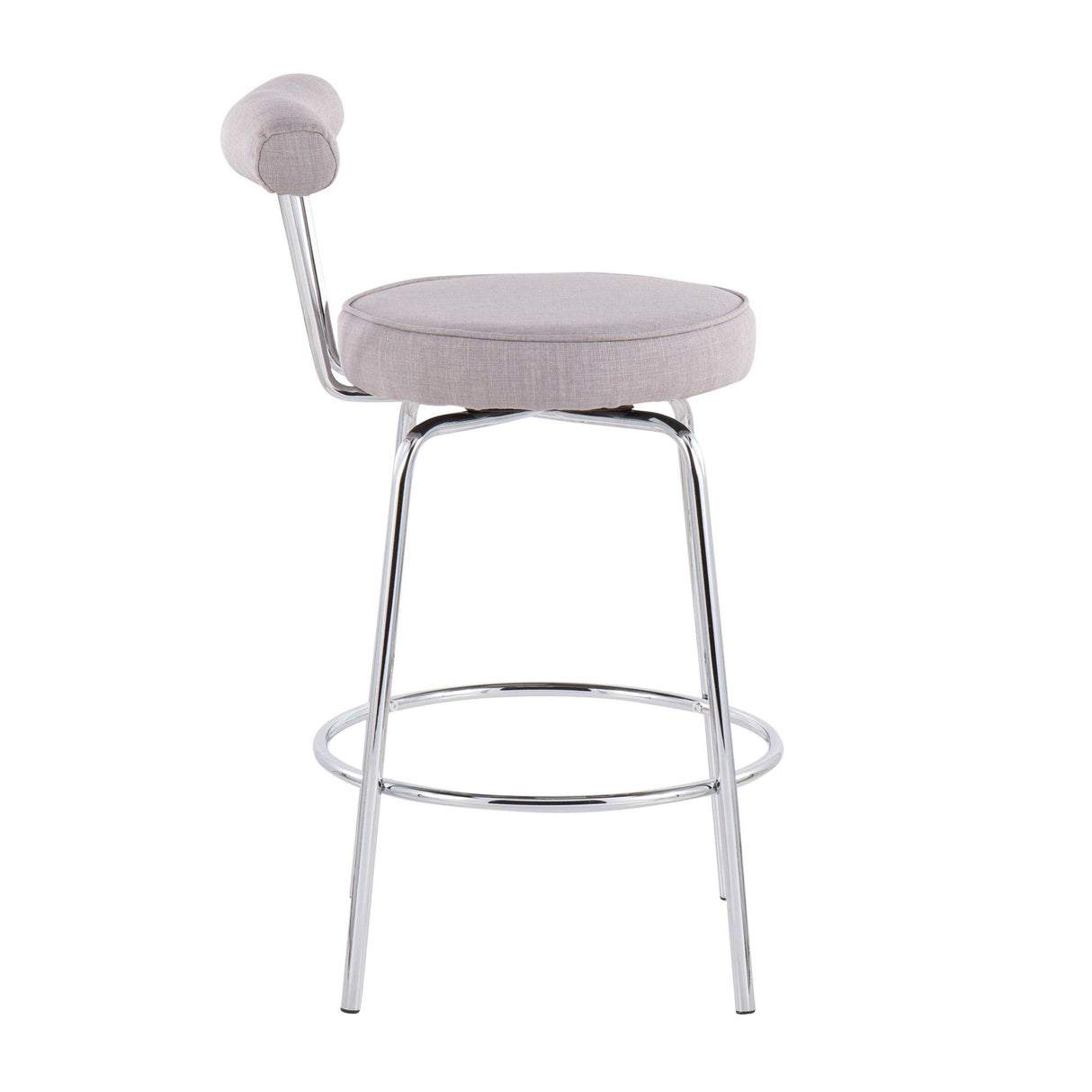 Rhonda - Contemporary Counter Stool (Set of 2) - Chrome Frame