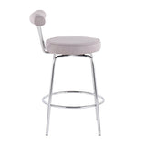 Rhonda - Contemporary Counter Stool (Set of 2) - Chrome Frame