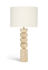 Opus - Linen Textured Fabric And Brass Table Lamp
