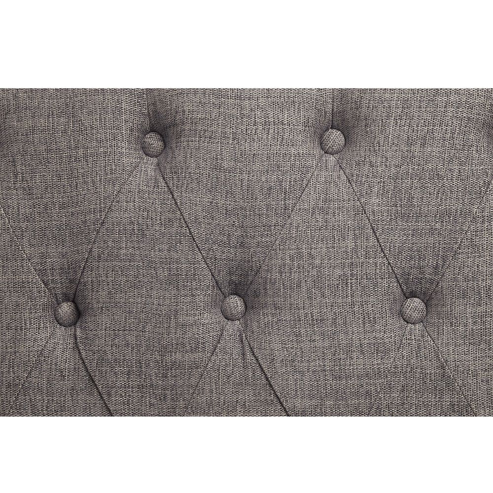 Florian - Sofa With 4 Pillows - Gray Fabric & Antique White