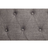 Florian - Sofa With 4 Pillows - Gray Fabric & Antique White