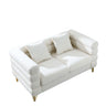 Oversized 2 Seater Sectional Sofa With Deep Seating And 2 Pillows