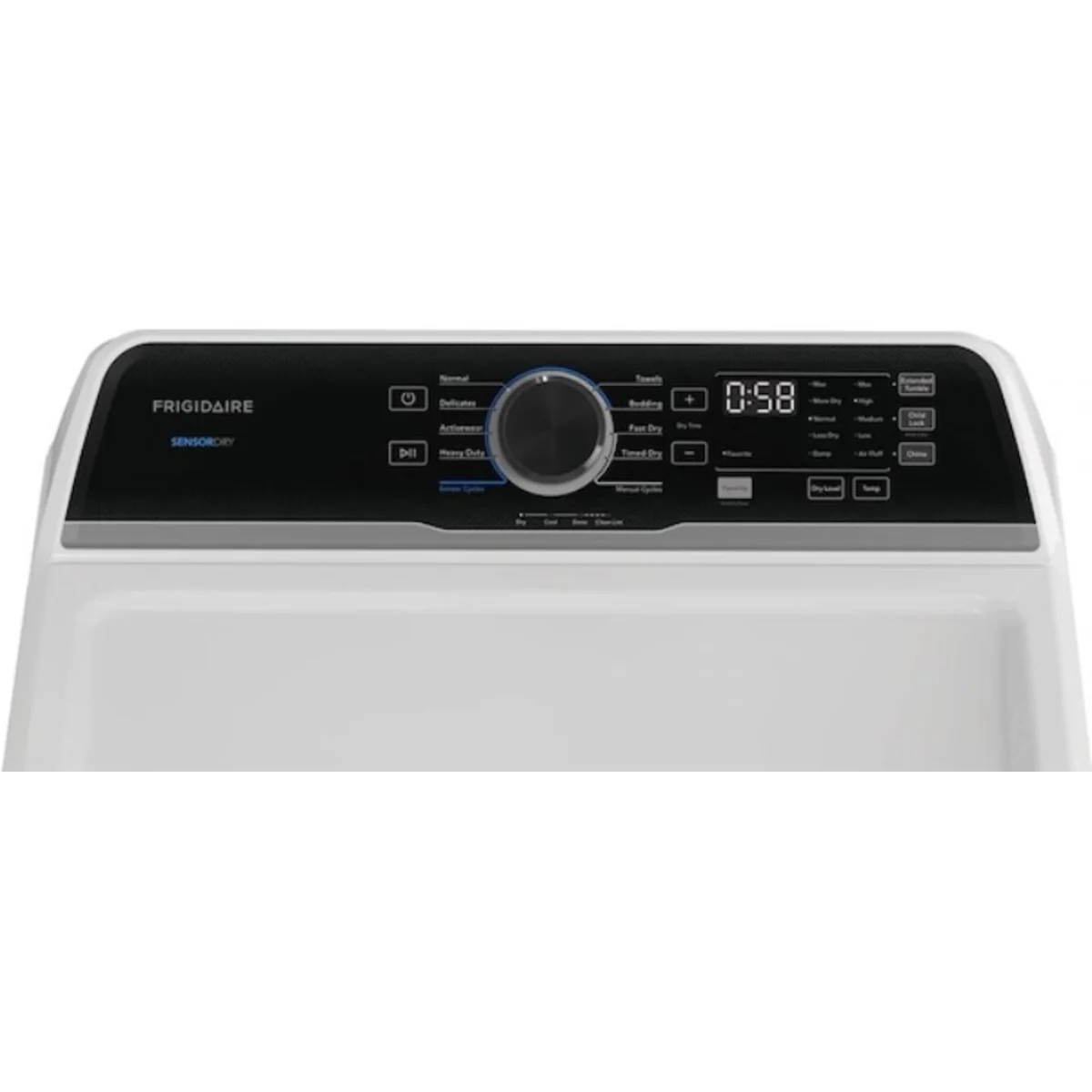 27 Inch Gas Dryer with 7.0 cu ft Capacity, Stainless Steel Drum, Moisture Sensor, Wrinkle Care, Child Lock, Reversible Door, 11 Dryer Cycles, 5 Drying Temperatures and 1 Year Warranty