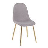 Pebble - Contemporary Chair (Set of 2) - Gold Steel