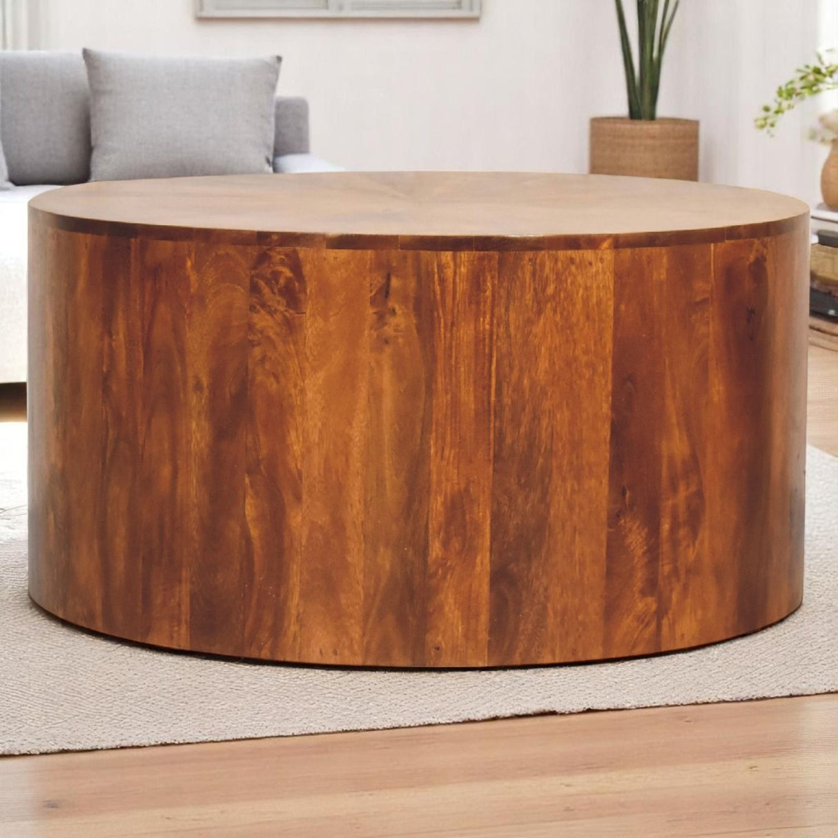 Round Coffee Table - Chestnut