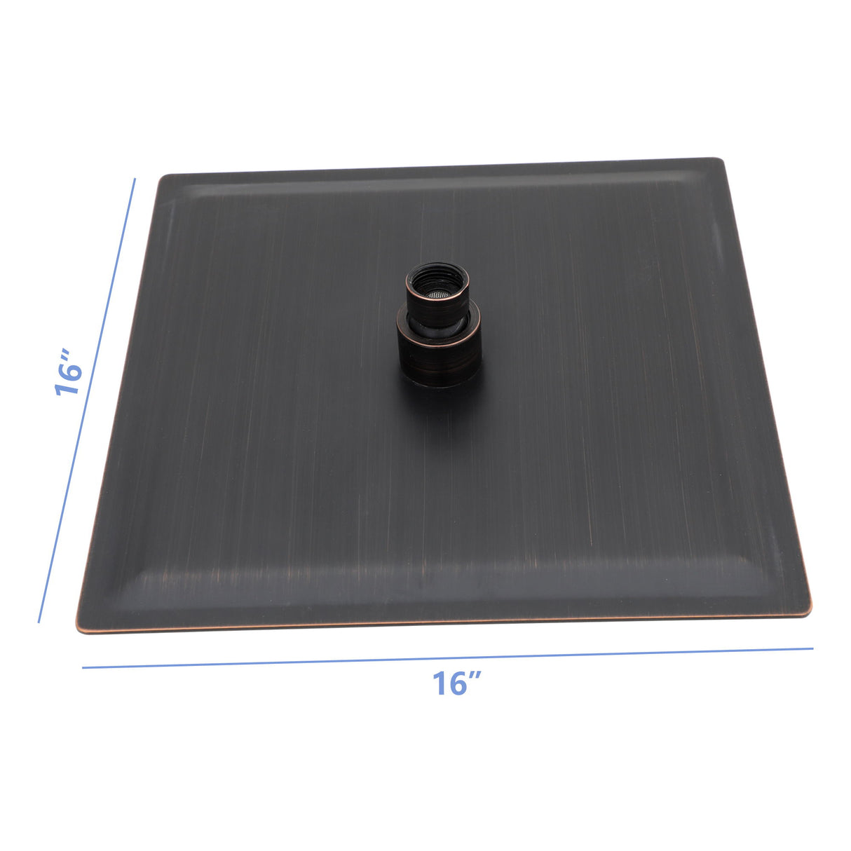 16" Square Rainfall Shower Head Fixed Wall Mount With Full Body Coverage & Self Cleaning Silicone Nozzles