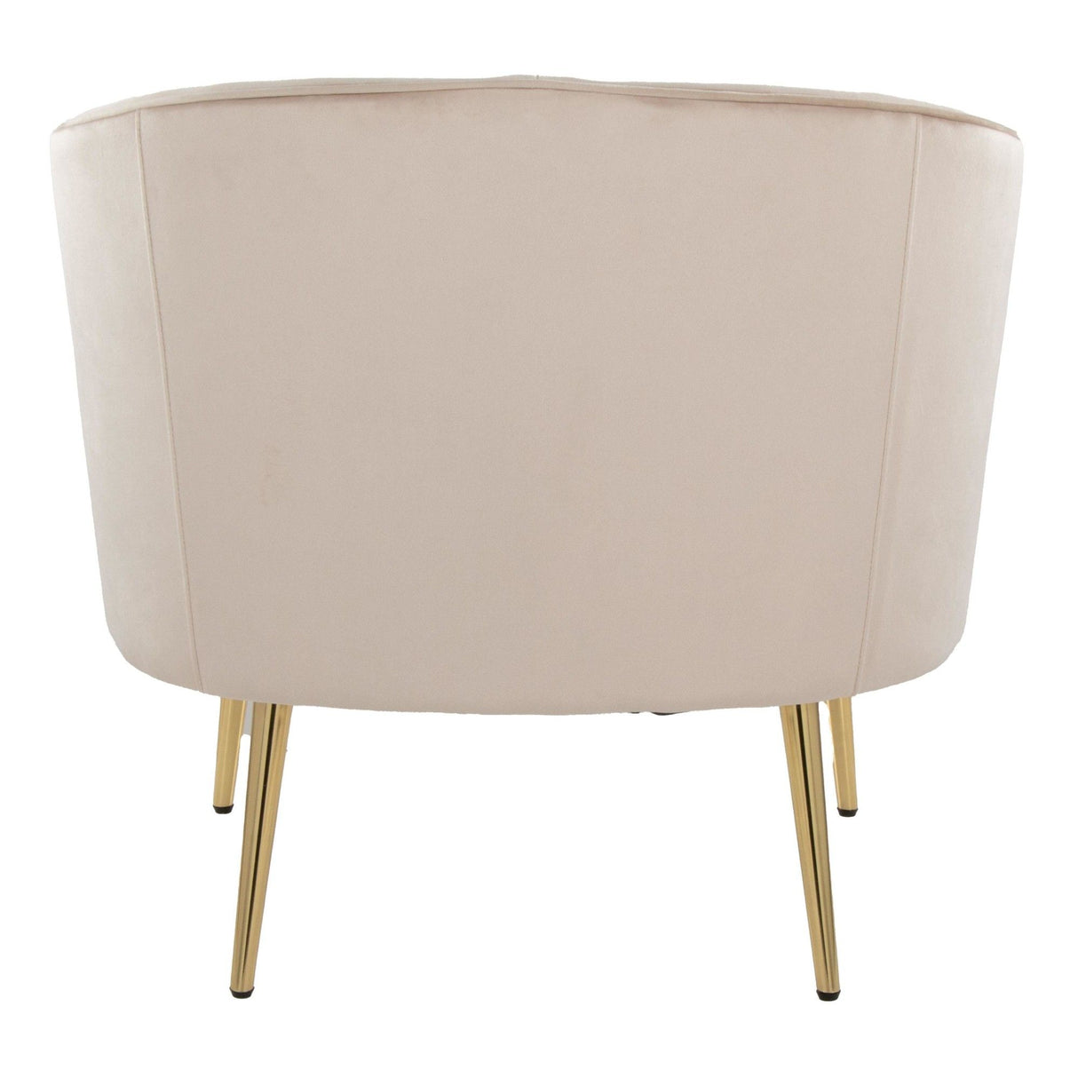 Tania - Contemporary/Glam Accent Chair - Gold Metal, Velvet